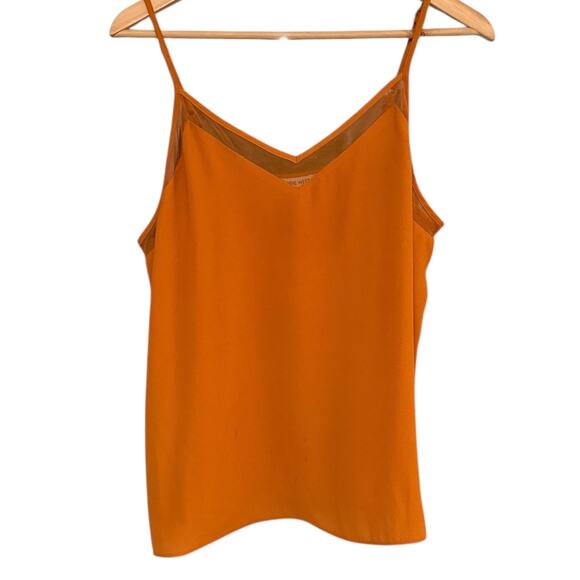 Nine west large deep orange / gold tank top work career office casual layer - Picture 1 of 7
